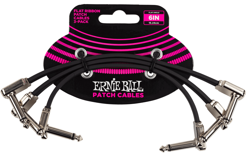 ERNIEBALL EB-6221 FLAT PATCH CABLE 15CM 3 SET