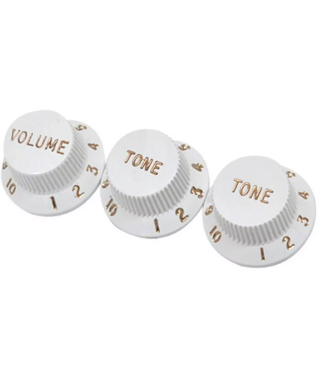 FENDER KNOBS STRAT WHITE SET