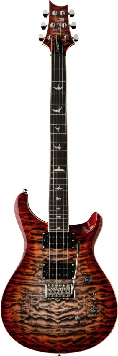 PRS SE CUSTOM 24-08 QUILT CHARCOAL CHERRY BURST 2025