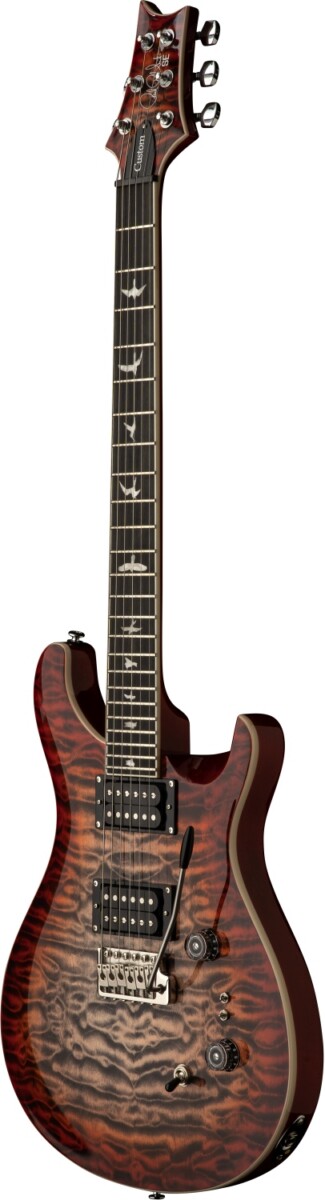 PRS SE CUSTOM 24-08 QUILT CHARCOAL CHERRY BURST 2025