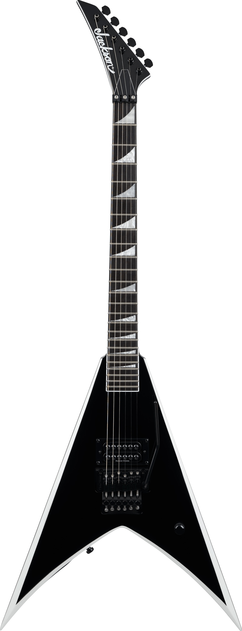 JACKSON PRO WES BORLAND KING V BLACK WITH WHITE BEVELS