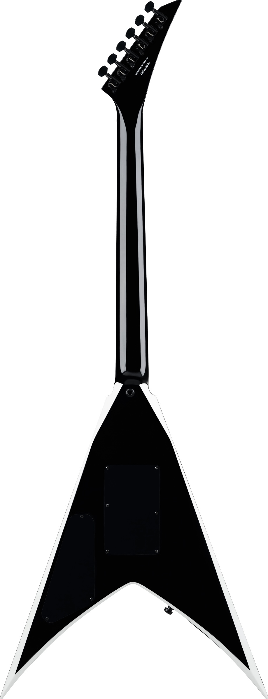 JACKSON PRO WES BORLAND KING V BLACK WITH WHITE BEVELS