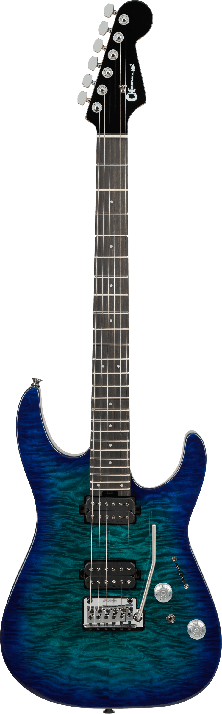 CHARVEL PRO-MOD PLUS DK24 E HH 2PT QM CHLORINE BURST