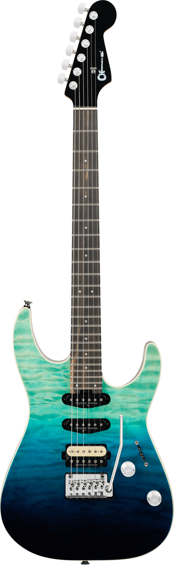 CHARVEL PRO-MOD PLUS DK24 HSS E 2PT QM BLUE CURACAO