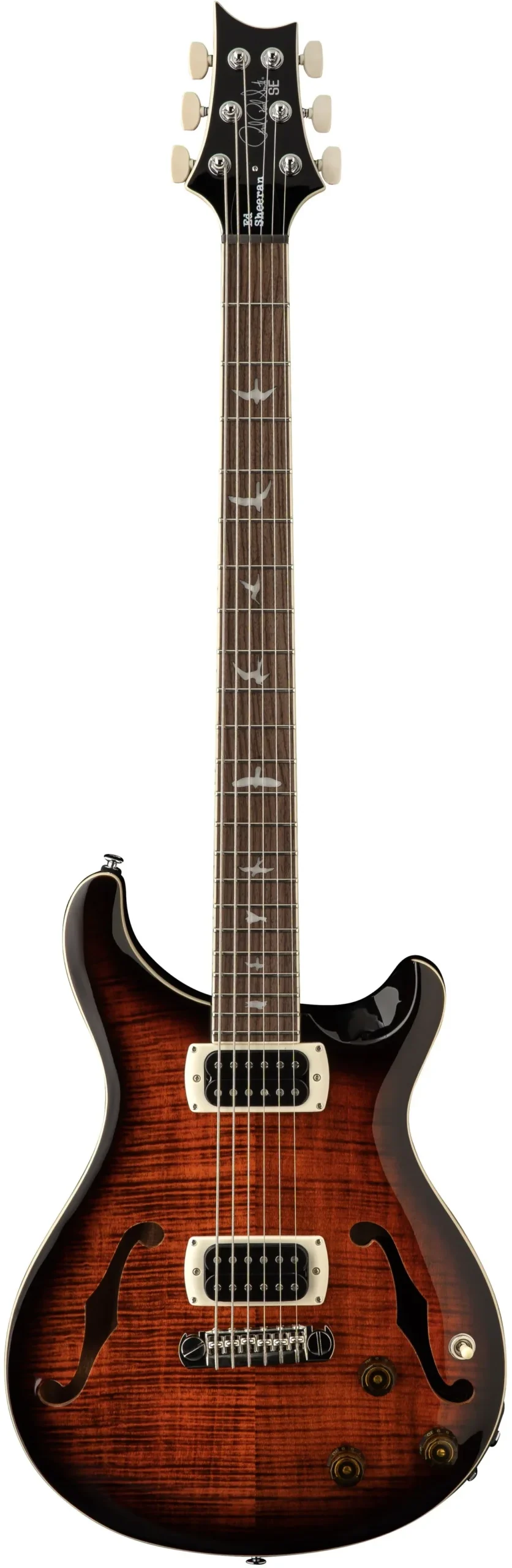 PRS SE ED SHEERAN HOLLOWBODY I PIEZO BARITONE ORANGE TIGER SMOKEBURST