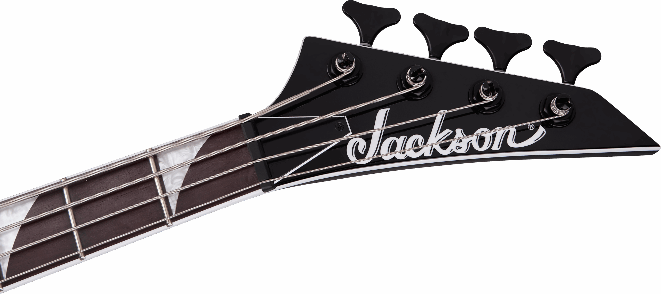 JACKSON X RRB IV BASS BLACK WITH WHITE PINSTRIPES