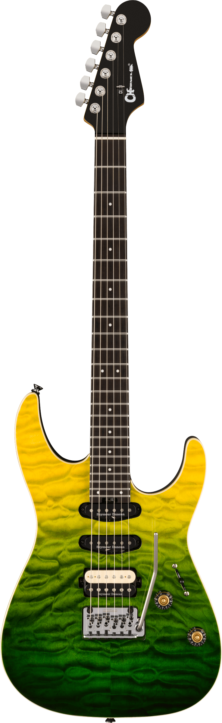 CHARVEL PRO-MOD PLUS DK24 HSS E 2PT QM ZOMBIE FADE