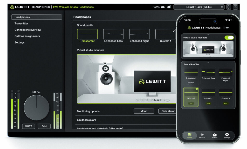 LEWITT LW6 WIRELESS STUDIO HEADPHONES