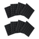 GATOR ACOUSTIC PYRAMID PANEL 12"x12" 8-PACK CHARCOAL
